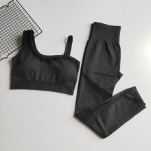 Load image into Gallery viewer, Yoga Pants Women Seamless Fitness Clothing Sportswear Woman Gym Leggings Padded Push-up Strappy Sports Bra Sports Set Tracksuit