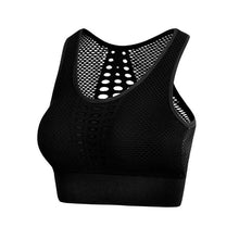 Load image into Gallery viewer, SALSPO Mesh Seamless Sports Bra Women Push Up Yoga Bra High Impact Shockproof Fitness Bras Breathable Running Gym Tank Tops